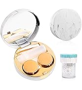 Contact Lens Travel Kit with Cleaner Washer, Portable Contact Box with Mirror Tweezers Remover To...
