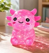 Asgzed Axolotl Squishy Stress Relief Toy Cute Glitter Squishy Axolotl | Slow-Rising Fidget Sensor...