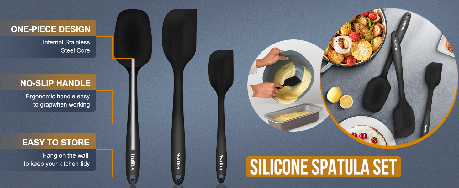 spatula set silicone rubber spatula small spatula mixing spoons spatula baking spatulas for kitchen