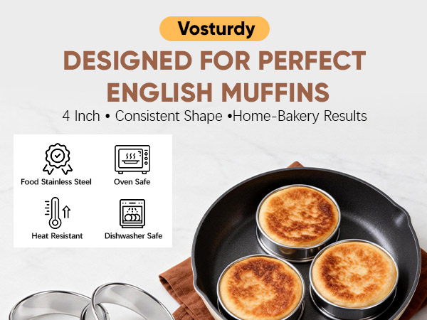 English Muffin Rings 4 Inch