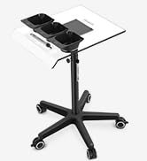 TASALON Ultimate Remarkable Color Station Salon Tray on Wheels,Tray Cart with 3 Bowls, Adjustable...