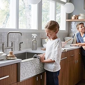 sink cleaner, kitchen cleaner, stainless steel, stainless cleaner, kohler cleaner, drain cleaner