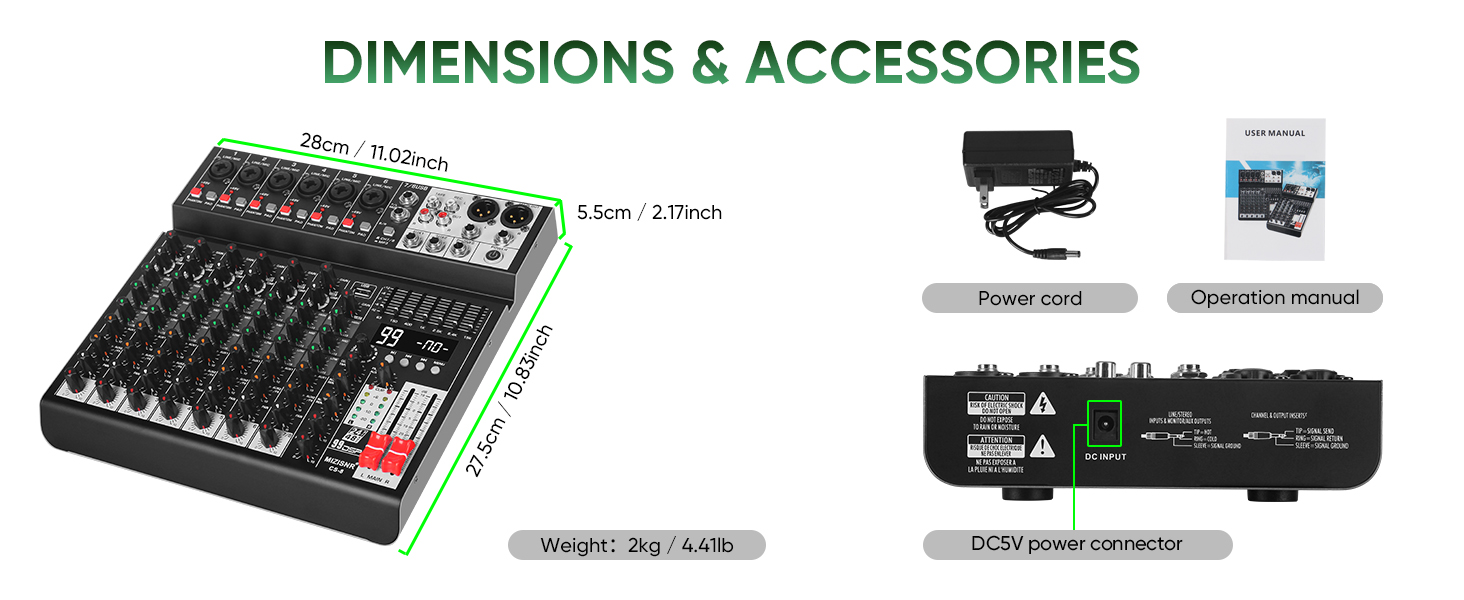 DIMENSIONS & ACCESSORIES
