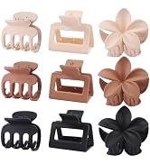 3 Styles Medium Hair Clips for Women 9 Pcs Small Claw Clips for Thin Hair Flower Hair Clips for T...