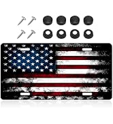 NYTKL Vintage American Flag License Plate, Personalized Novelty USA Flag Car Front License Plate ...