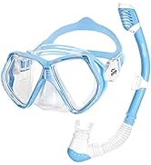 Seago Kids Snorkel Set for Age 6-14 Anti-Fog Scuba Diving Swimming Mask and Dry Top Snorkel for B...