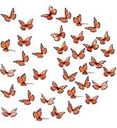 Monarch Butterfly Decorations, 40Pcs Orange Magnetic Butterflies for Crafts, Monarch Butterflies ...