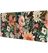 Japanese Floral Aesthetic Flowers Gaming Mouse Pad, Large Mouse Pad for Desk Mat XXL XL Mousepad,...