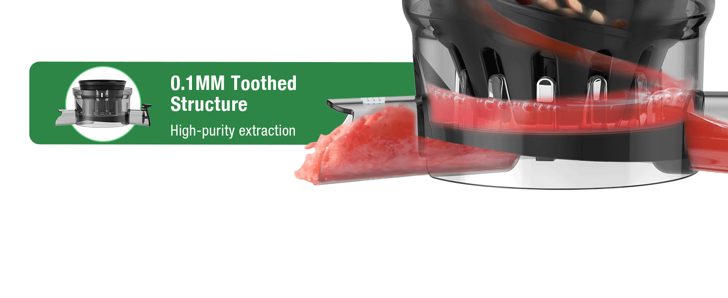 Cold Press Juicer with 5.3" Extra Large Feed Chute Fit Whole Fruits