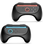 TiMOVO Controller Grip Compatible with Nintendo Switch 2 JoyCon, 2 Pack Ergonomic Hand Grip Sturd...