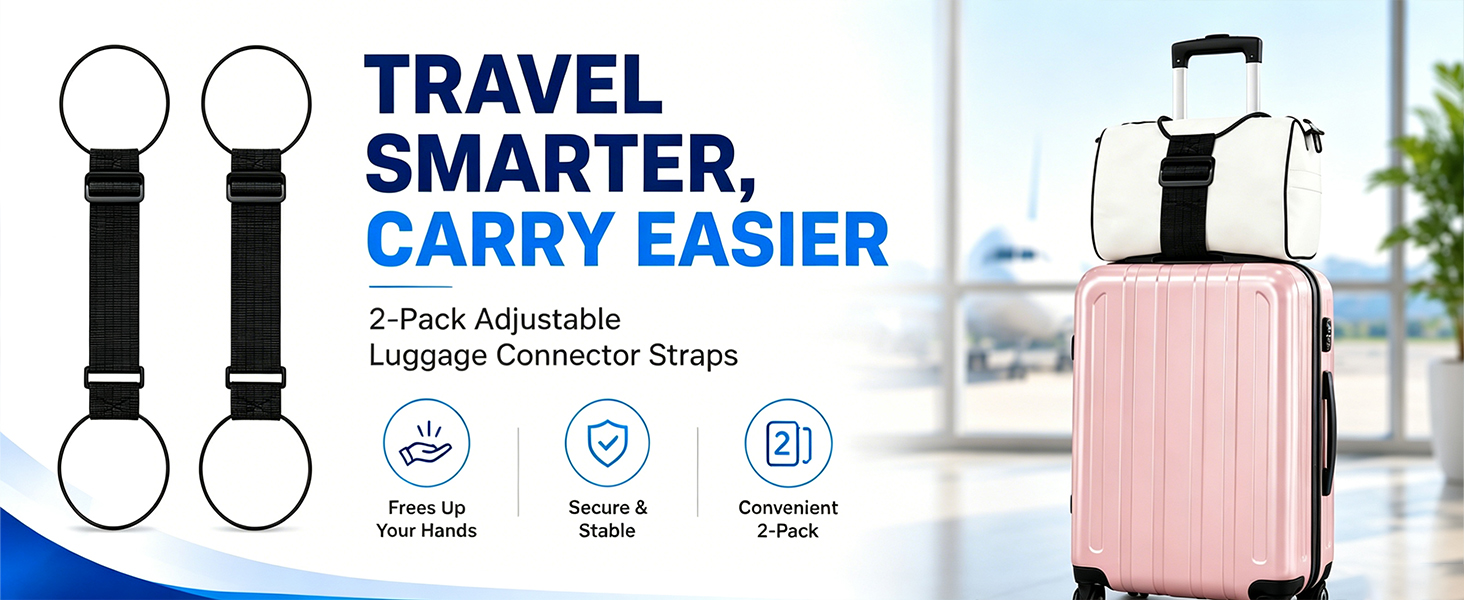 luggage connector straps for suitcases