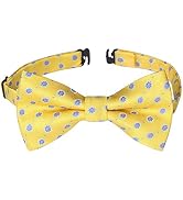 HISDERN Bow Ties for Boys Pre Tied Toddler Bow Tie Adjustable Kids Bowties Clip On Fun Patterned ...