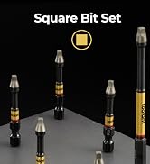 toolant Square Drive Bit Set, Square Impact Driver bits S2 Steel, Robertson Driver Bits Magnetic ...
