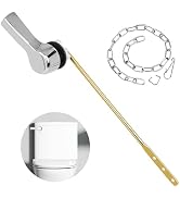Toilet Handle Replacement Kit, Universal Toilet Flush Handle, Zinc Alloy Toilet Tank Trip Lever w...