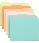 KTRIO 6 Pack Plastic File Folders Colored File Folders Letter Size - 6 Assorted Colors Poly File ...