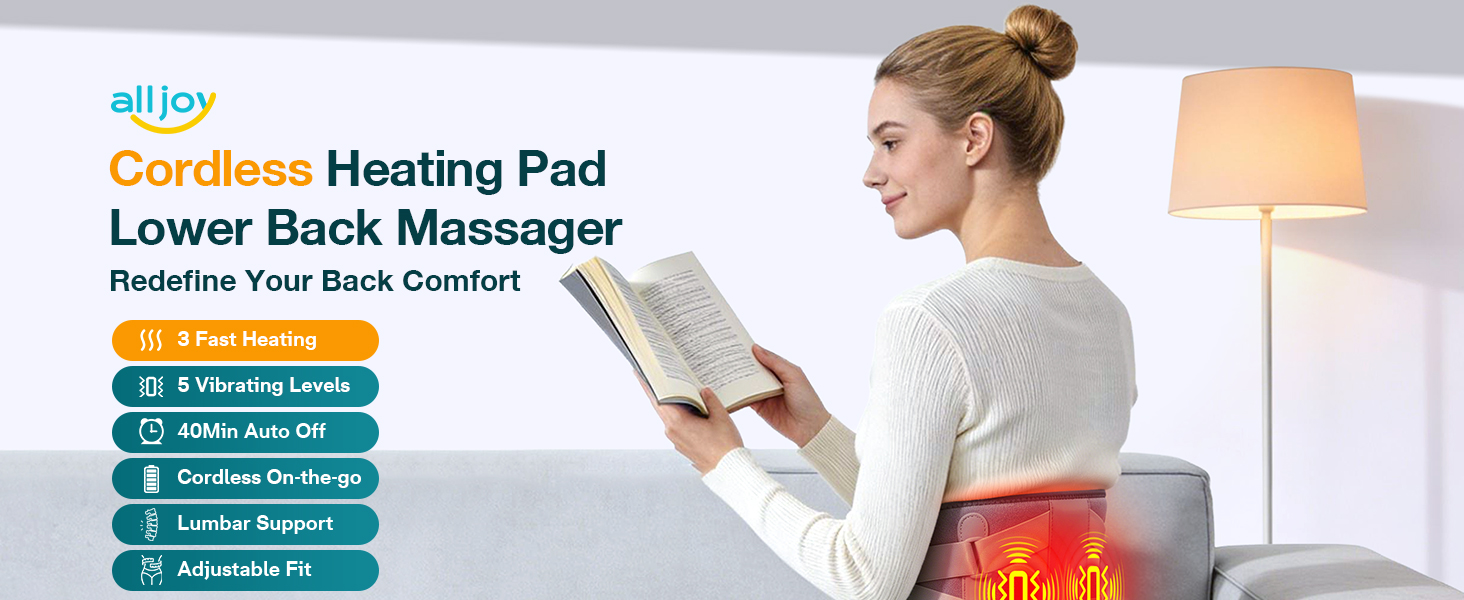 cordless heating pad for back pain relief