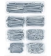 400pcs Hardware Nails Assortment Kit, Picture Hanging Nails, Galvanized Nails, Small Nails for Ha...