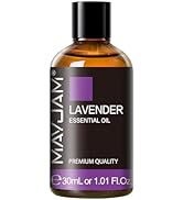 Lavender Essential Oil 30ML/ 1.01FL.OZ, MAYJAM Lavender Oil for Massage, Diffuser, Soap Making, L...
