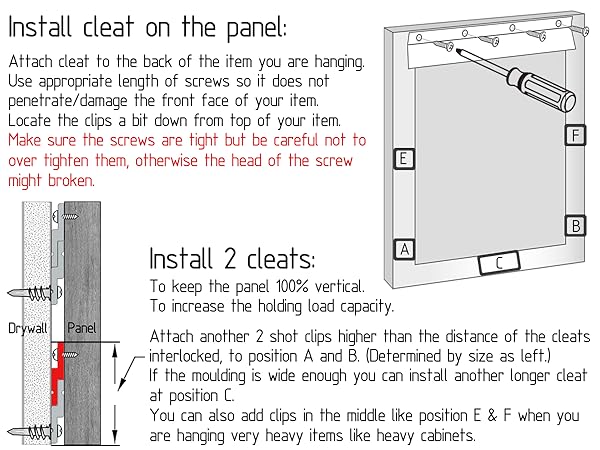 Install Panel Cleat