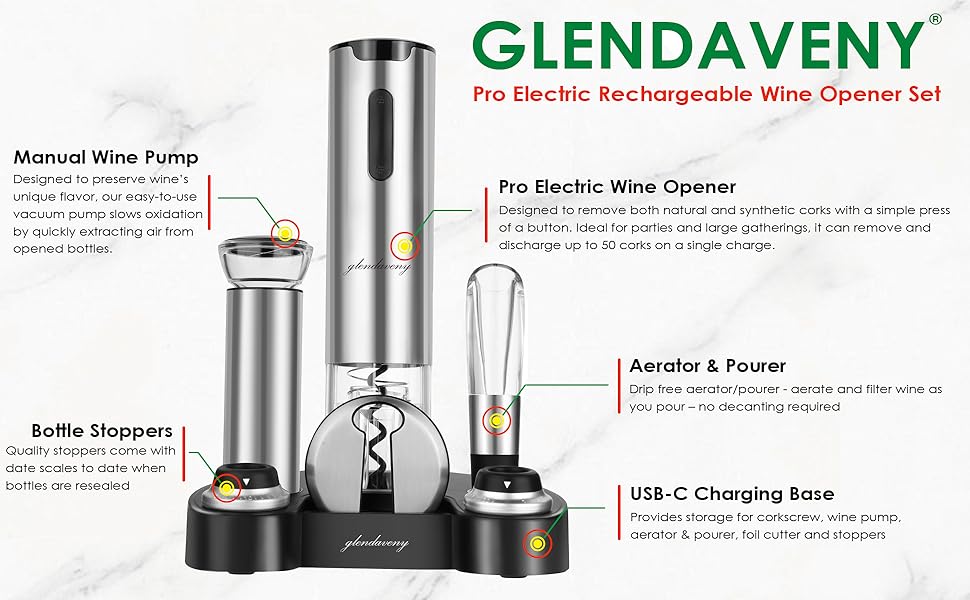cordless electric wine bottle opener automatic electric wine bottle opener
