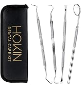 Dental Tools HOKIN Plaque Remover Teeth Cleaning Tool 4 Pcs Dental Care Kit Tooth Filling Repair ...