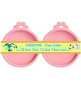 Comtim Dog Food Can Covers Lids for 12.5 oz 13 oz 13.5 oz Cans, Silicone Can Lids for Dog Food, D...