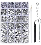 Crystal Hotfix Rhinestones Multi Sizes Kit, 14400 pcs Heat Fix Rhinestone for Bedazzling Clothes ...