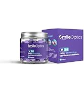 SmileOptics V34 Color Correcting Tablets, 60ct - Purple Toothpaste for Teeth Whitening - Fluoride...