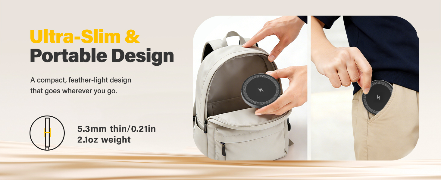 Ultra-Slim & Portable wireless charger