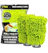 Chemical Guys, Chenille Microfiber Wash Mitt for Cars, Scratch-Free, 2 Pack | Ultra-soft lime gre...