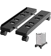 Adjustable Mobile CPU Stand, Ventilated Computer Tower Stand with 4 Caster Wheels Fits Most PC To...