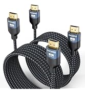 RyzzRooa 8K HDMI 2.1 Cable 10 FT, 2-Pack, 48Gbps Ultra High Speed HDMI Braided Cord 10 Feet, 8K@6...