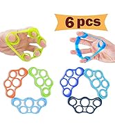 Hand Grip Strengthener, Finger exerciser, Grip Strength Trainer (6 PCS),NEW MATERIAL,Forearm grip...