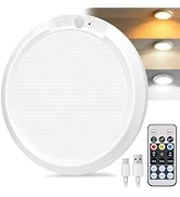 150% Brightness Rechargeable Motion Sensor Ceiling Light with Remote | Battery Operated Ceiling L...
