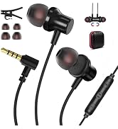 Jelanry Wired Earbuds 3.5mm Headphones with Mic, Elbow Magnetic in-Ear Audio 3.5mm Jack Noise Can...