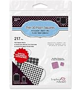 Scrapbook Adhesives by 3L Permanent Thin Pre-Cut 3D Foam Squares, Mixed Variety, 217/pk, Black (1...