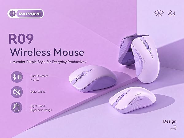 RAPIQUE R09 Bluetooth Wireless Mouse