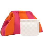 Vpoofree Clutch Purses for Women,Woven Crochet Bag&Cosmetic Bag Dumpling Striped Cloud Purse Even...