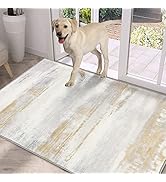 Cristgee Door Mat, Front Indoor Door Mat Faux Wool Non-Slip Entryway Rug Absorbent Abstract Throw...