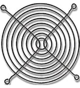 80mm Black Fan Grill/Guard
