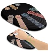 Hokafenle Ergonomic Mouse Pad Wrist Support with Stepped-Wedge Design, Wrist Rest Pain Relief Mou...