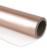 RUSPEPA Rose Gold Metallic Wrapping Paper - Pink Gold Solid Color Matte Paper Perfect for Wedding...