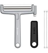 KITCHENDAO Replaceable Wire Cheese Slicer Cutter, Tightness Adjustable, Easy Replacement, 50% Str...