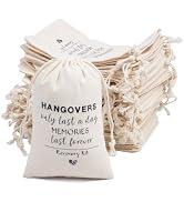 gobyhumm 10pcs 4 * 6" Drawstring Bachelorette Hangover Recovery Kit Reusable Empty Wedding Party ...