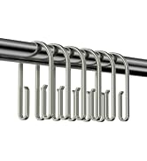 Shower Curtain Rings ,Double Sided Shower Curtain Hooks Rust Proof,12 pcs Shower Hooks for Inside...