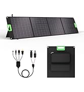 200W Portable Solar Panel for Power Station, Foldable Solar Charger w/ 4 Kickstands, IP65 Waterpr...