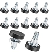 Celuisiva 1/4" Thread Leveling Feet, 12 PCS Adjustable Furniture Levelers with T-Nuts, Threaded S...