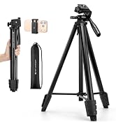 K&F CONCEPT 57.9'' Tripod for Phone& Camera, Compact Portable Travel Tripod | Folds to 17'' Weigh...