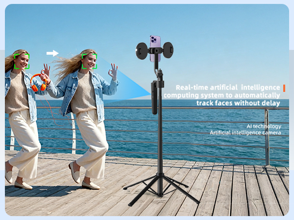 auto face tracking tripod 360 rotation with stand