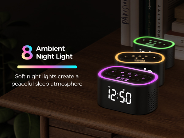 8 Ambient Night Lights - Soft night lights creates a peaceful sleep atmosphere.